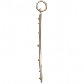 Bronze Mandala Moon Pendant 36x22mm