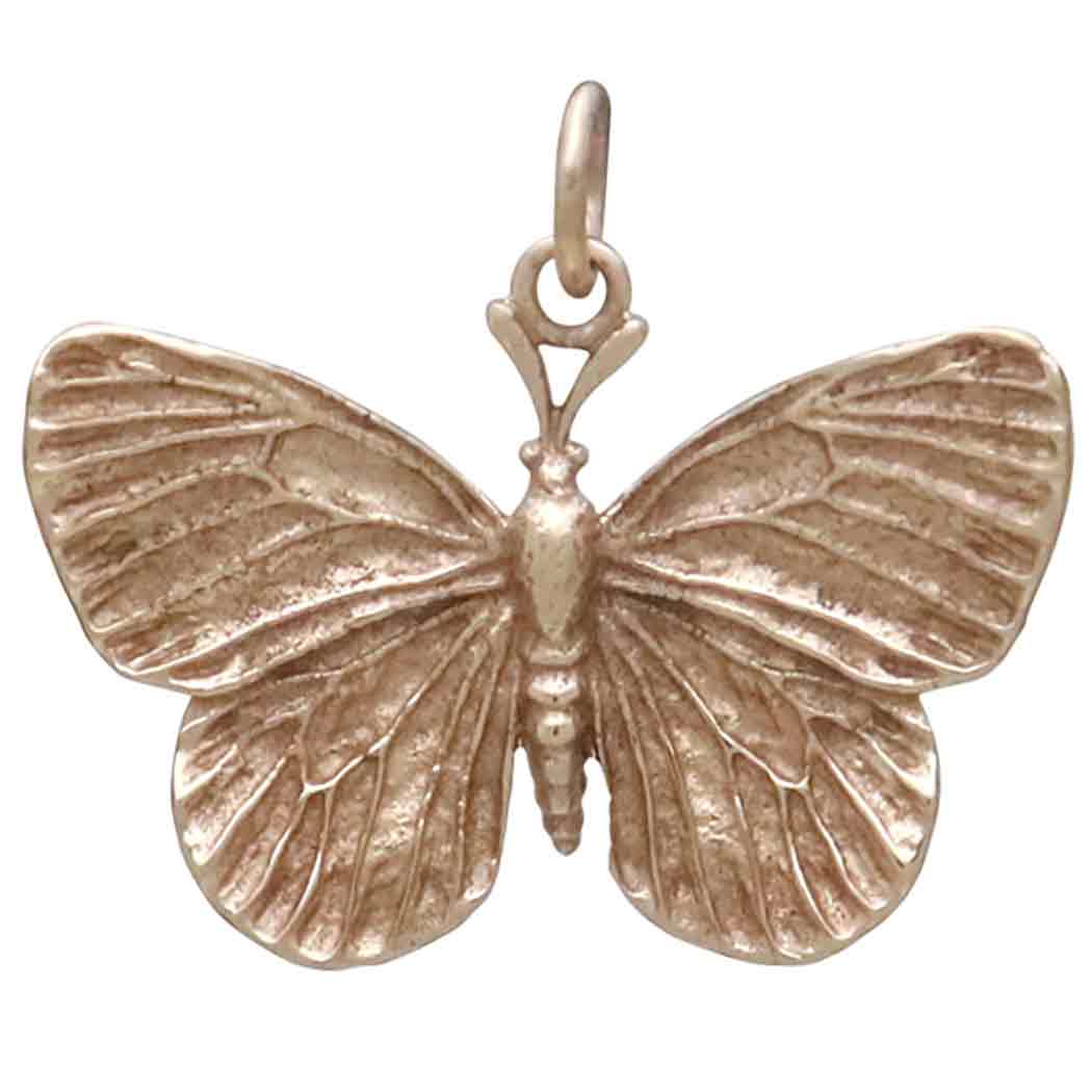 Bronze Dimensional Butterfly Pendant Front View