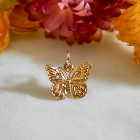 Bronze Monarch Butterfly Charm 