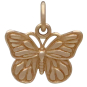 Bronze Monarch Butterfly Charm Front View