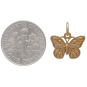 Bronze Monarch Butterfly Charm with Dime