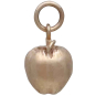 Bronze 3D Golden Apple Charm Side View