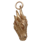 Bronze Dragon Head Charm Side View