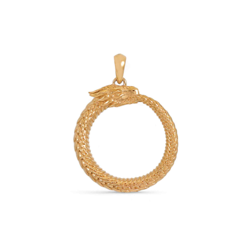 Nina Designs Bronze Dragon Ouroboros Pendant 31x24mm