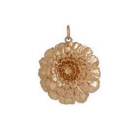 Bronze Marigold Pendant 28x22mm