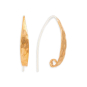 Nina Designs Bronze Long Hammered Marquis Hook Earrings 27x4mm