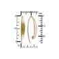 Bronze Long Hammered Marquis Hook Earrings 27x4mm