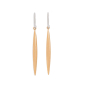 Nina Designs Bronze Long Pod Dangle Earrings 54x4mm