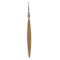 Bronze Long Pod Dangle Earrings Back View
