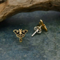 Bronze Luna Moth Post Earrings 9x10mm