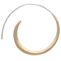 Bronze Large Tapered Hoop Earrings Side View