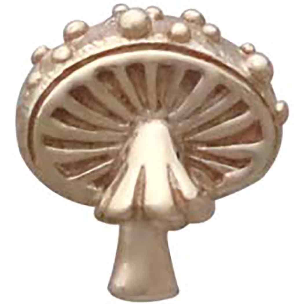 Bronze Agaric Mushroom Post Earrings 10x8mm