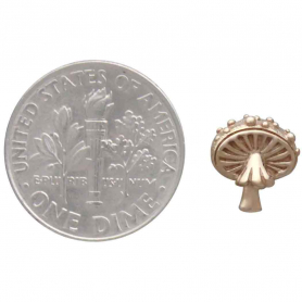 Bronze Agaric Mushroom Post Earrings 10x8mm
