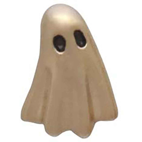 Bronze 3D Ghost Post Earrings Front View