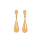Nina Designs Bronze Mirror Teardrop Post Earrings 31x7mm