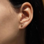 Bronze Small Oval Post Earring 7x4mm on model