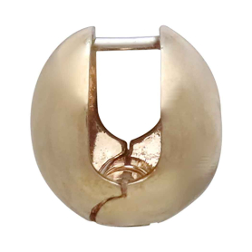 Bronze Sphere Huggies Side View