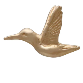 Bronze Hummingbird Post Earrings 9x14mm