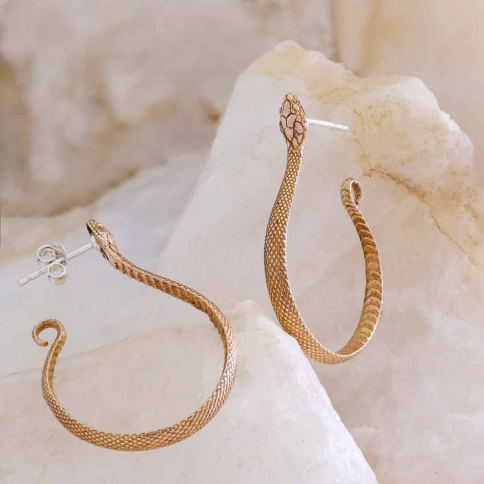 Bronze Snake Earrings