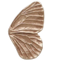 Bronze Dimensional Butterfly Wing Post Earrings Front View