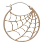 Bronze Spiderweb Hoop Earrings Front View