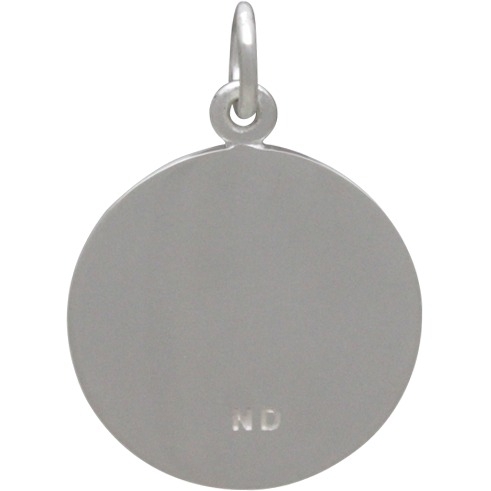 Big Dandelion Charm - Silver Plated Bronze 20x15mm