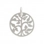 Small Tree of Life Charm - Silver Plated Bronze 17x13mm