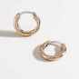 Bronze Round Wire Huggie Hoop Earrings 13mm