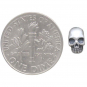 Sterling Silver Skull Solderable Charm 7x5mm