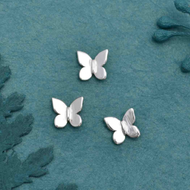 Sterling Silver Butterfly Charm Solderable Charm 6x6mm