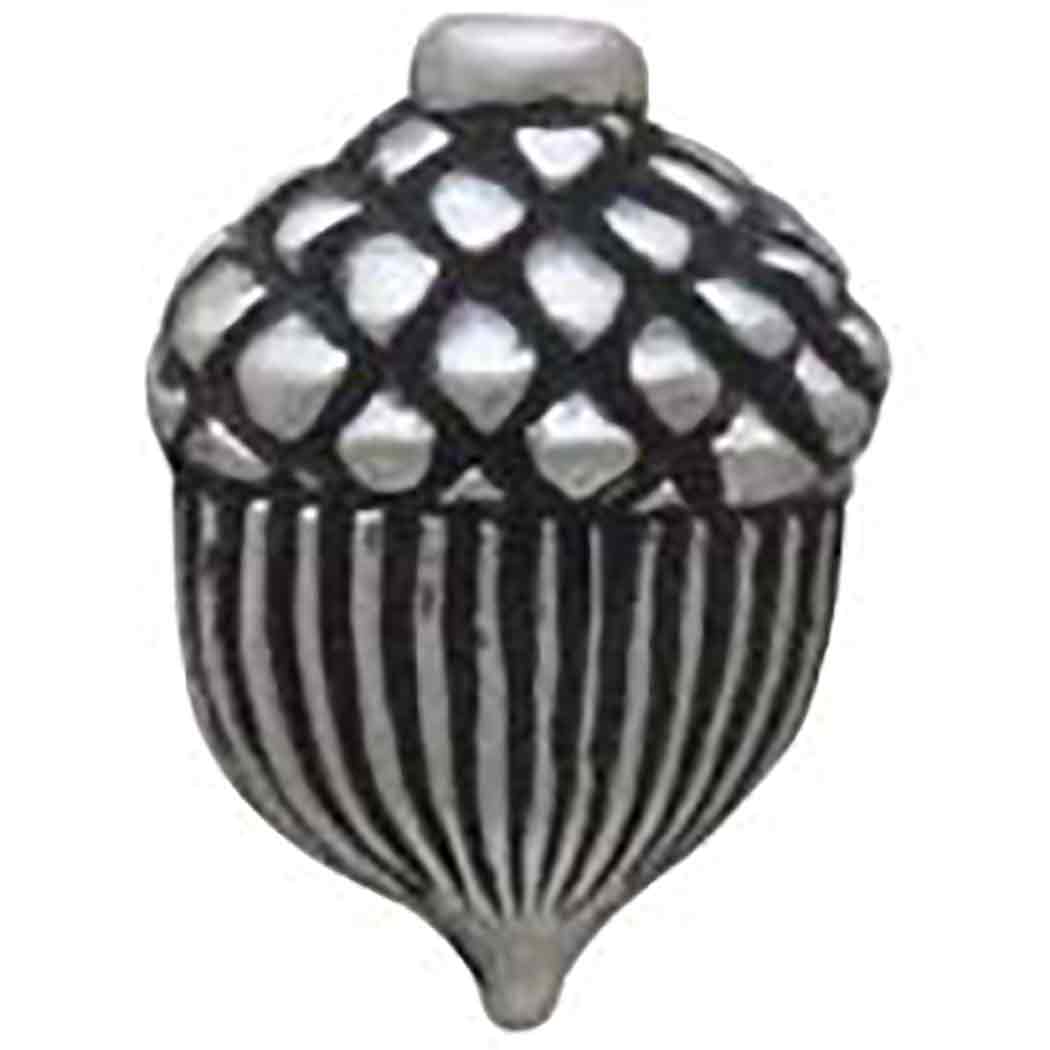 Sterling Silver Acorn Solderable Charm 7x5mm