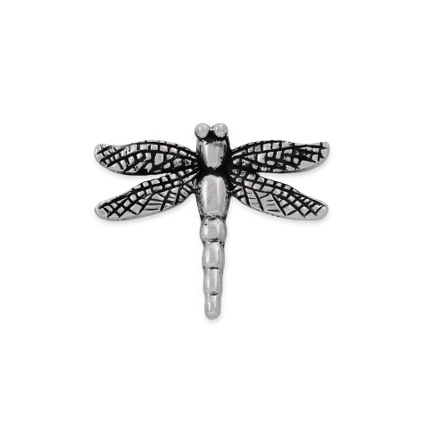 Sterling Silver Dragonfly Solderable Charm 10x12mm