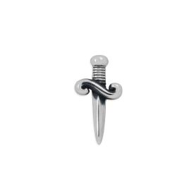 Sterling Silver Dagger Solderable Charm 13x7mm