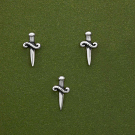 Nina Designs Sterling Silver Dagger Solderable Charm 13x7mm