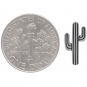 Sterling Silver Cactus Solderable Charm 13x7mm