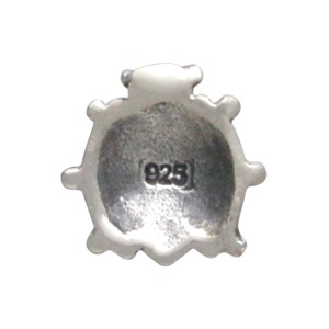 Sterling Silver Lady Bug Solderable Charm 8x8mm