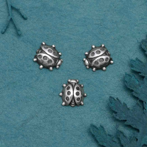Sterling Silver Lady Bug Solderable Charm