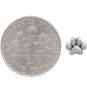 Sterling Silver Puffy Paw Print Solderable Charm 5x6mm