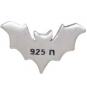 Sterling Silver Layered Bat Solderable Charm 6x10mm