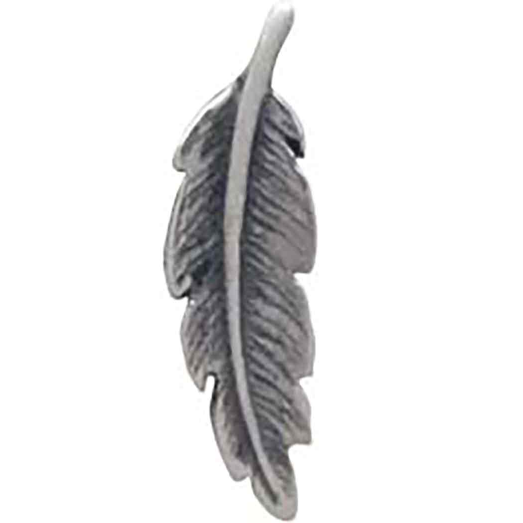 Sterling Silver Feather Solderable Charm 10x3mm