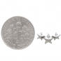 Sterling Silver Star Cluster Solderable Charm 12x6mm