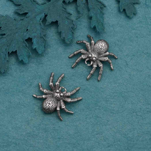 Sterling Silver Spider Solderable Charm 