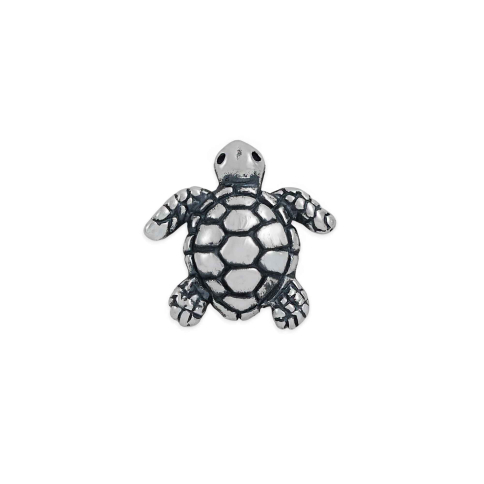 Sterling Silver Turtle Solderable Charm 10x10mm