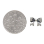 Sterling Silver Bow Solderable Charm 7x10mm with Dime