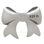 Sterling Silver Bow Solderable Charm 7x10mm Back View