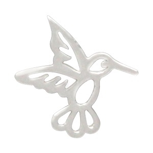 Sterling Silver Tiny Hummingbird Solderable Charm 10x10mm