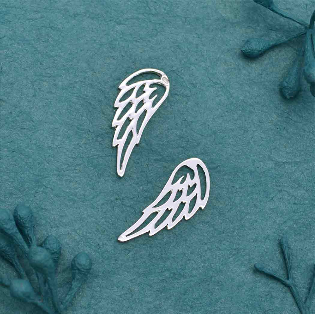 12 Small Filigree Angel Wing Charms Antique Copper No Loop Thin Beautiful  Bracelet Wings Jewelry Connectors Supplies 24x10 mm