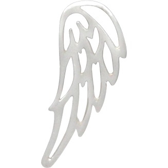 Sterling Silver Tiny Angel Wing Solderable Charm 14x6mm