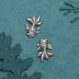 Silver Goldfish Solderable Charm 13x8mm DISCONTINUED