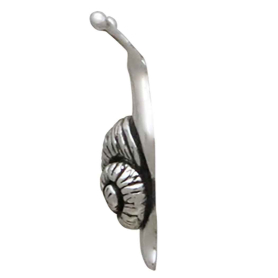 Sterling Silver Snail Solderable Charm 5x14mm Side View
